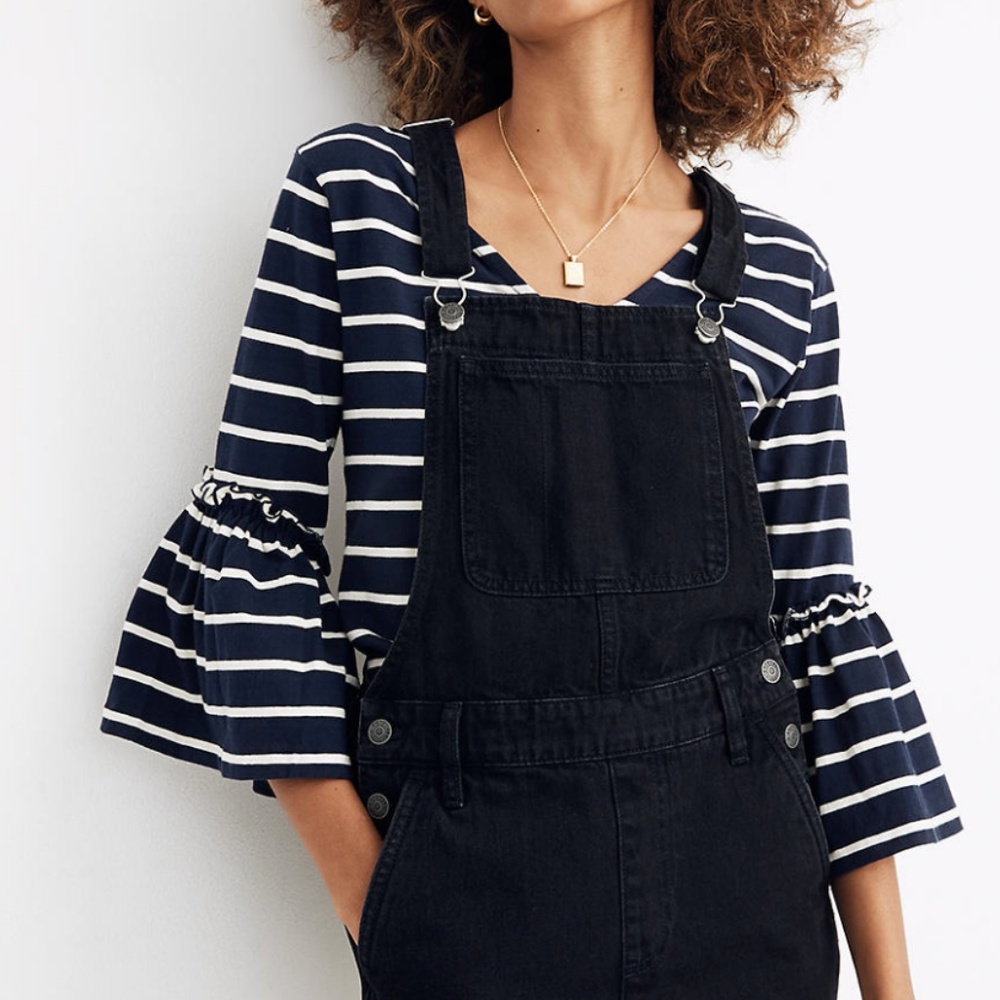 Madewell Adirondack Short Overalls Black XXS
